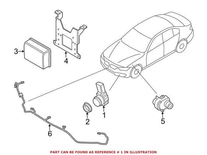 BMW Parking Aid Sensor - Front 66209261617